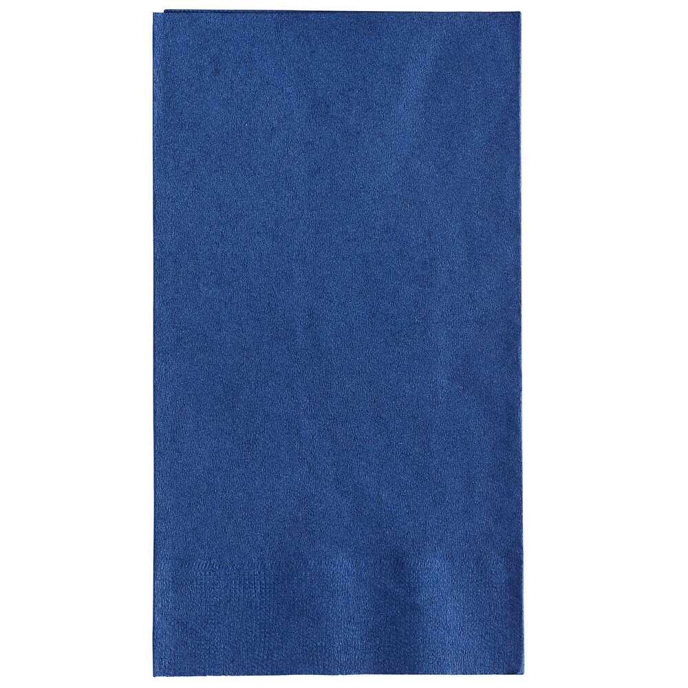Choice 15" x 17" Navy Blue 2-Ply Customizable Paper Dinner Napkin - 1,000/Case