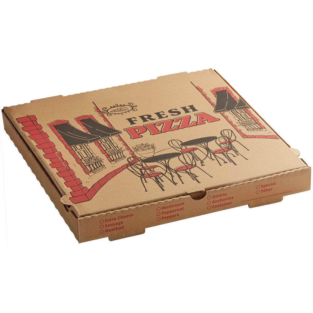 Choice 16" x 16" x 2" Kraft Corrugated Pizza Box - 50/Bundle