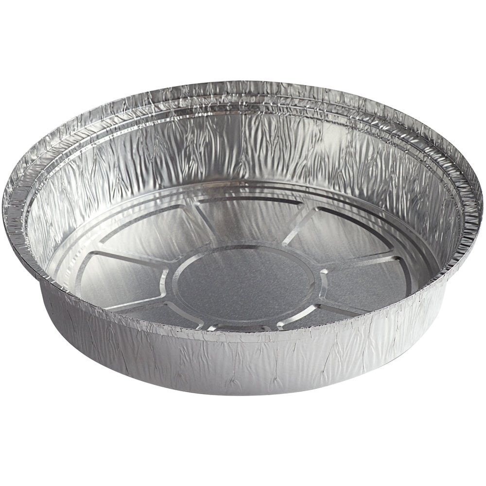 Choice 9" Round Heavy Weight Foil Take-Out Pan - 500/Case