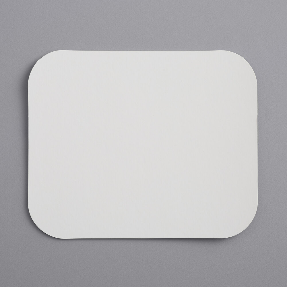 Choice Oblong Foil-Laminated Board Lid for 1 lb. Foil Take-Out Container - 1,000/Case