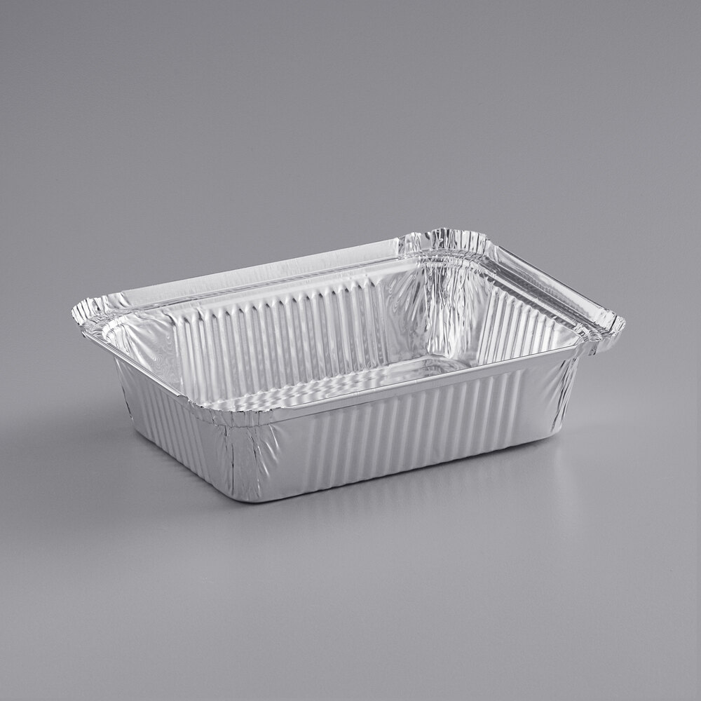 Choice 1.5 lb. Oblong Deep Foil Take-Out Container - 500/Case