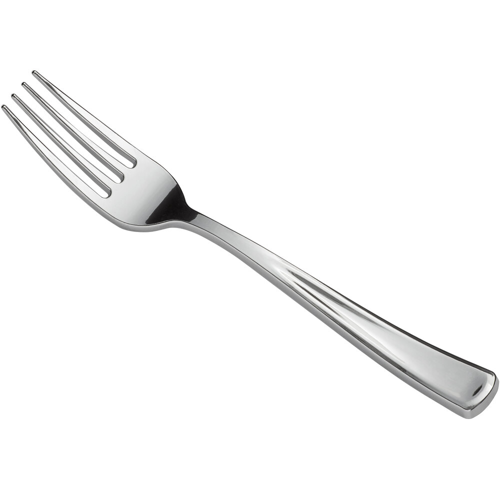 Visions Classic 7 1/4" Heavy Weight Plastic Fork - 50/Pack
