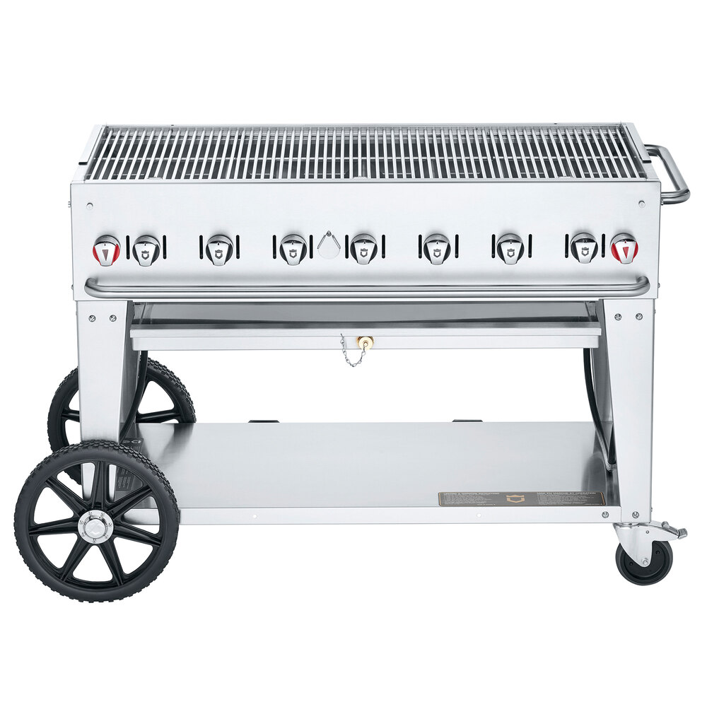 Crown Verity MCB-48 Natural Gas Portable Outdoor BBQ Grill / Charbroiler