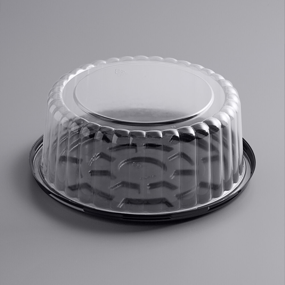 Choice 8" Low Dome Cake Display Container with Clear Dome Lid - 100/Case