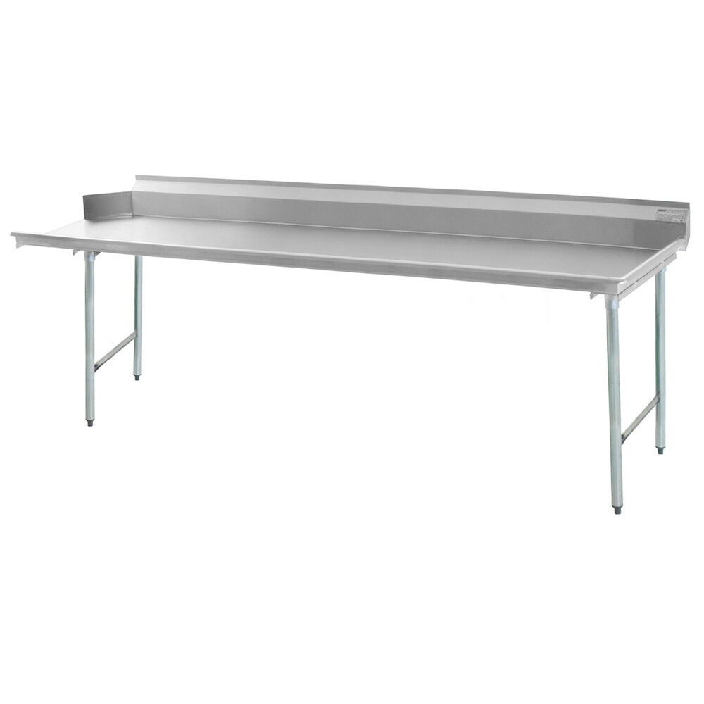 Eagle Group CDTR-120-16/3 120" Right Side 16 Gauge 304 Series Stainless Steel Clean Dish Table