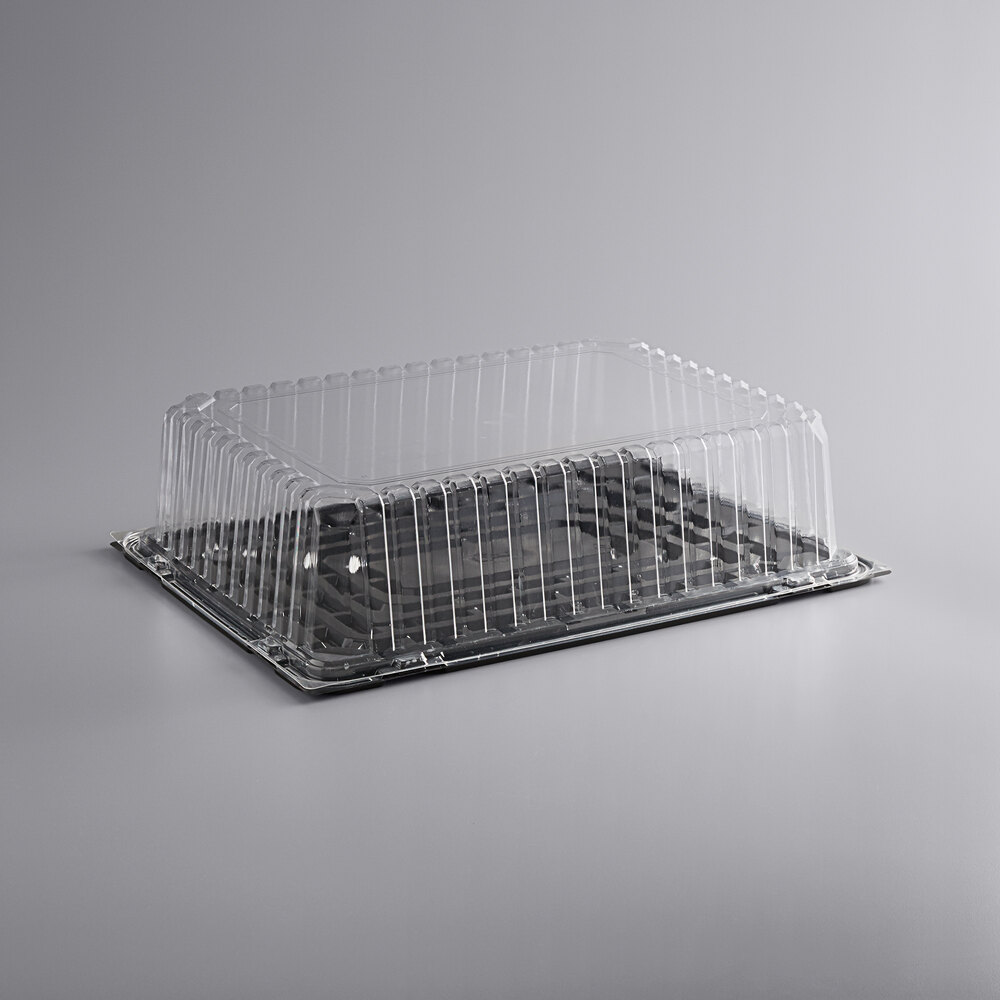 Choice 1/2 Size High Dome Sheet Cake Display Container with Clear Dome Lid - 25/Case