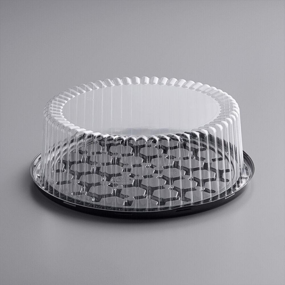 Choice 9" Low Dome Cake Display Container with Clear Dome Lid - 20/Case