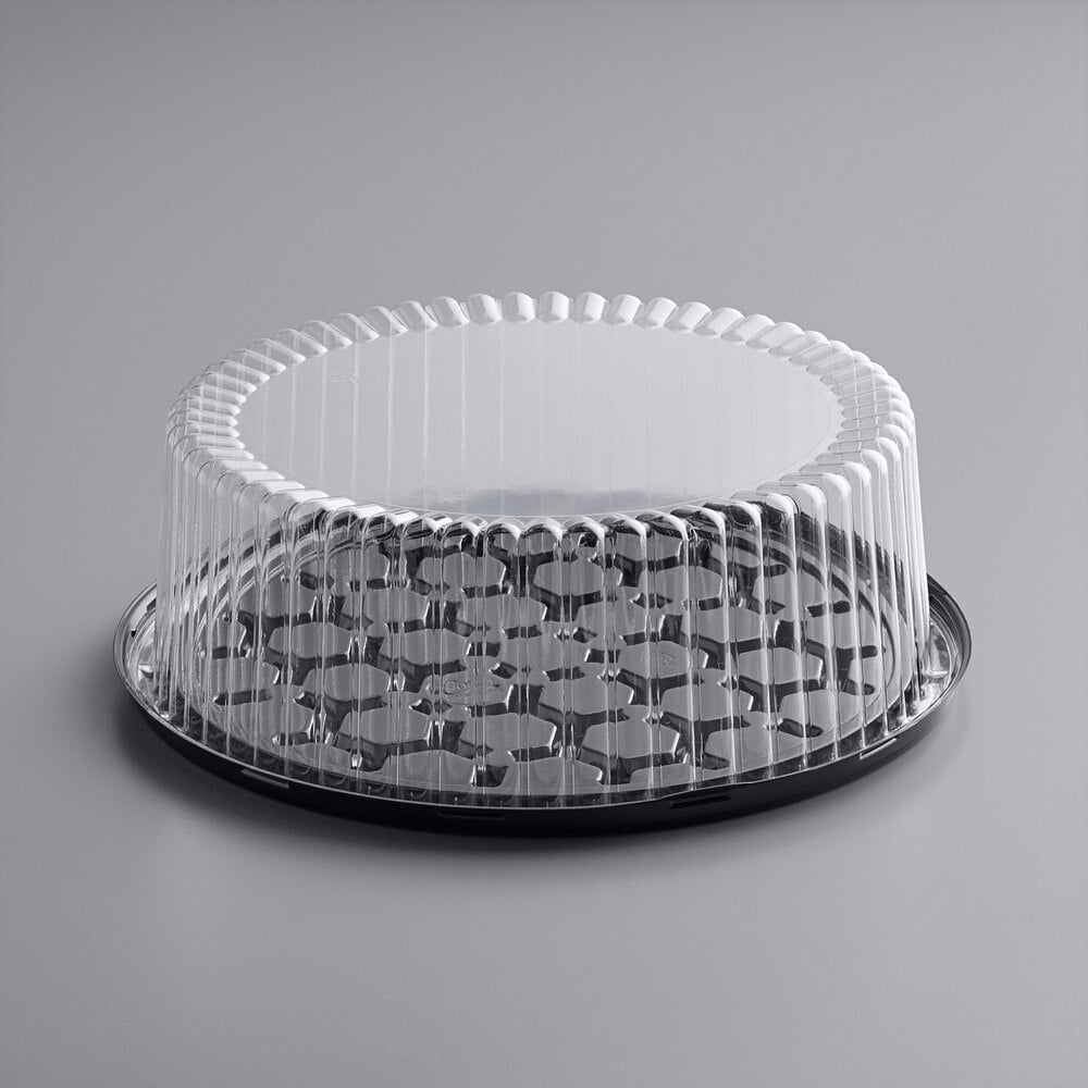 Choice 9" Low Dome Cake Display Container with Clear Dome Lid - 80/Case
