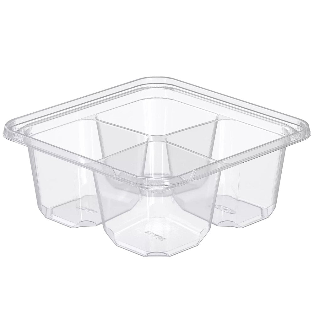 Dart TamperGuard 4-Compartment Tamper-Resistant, Tamper-Evident Container - 300/Case