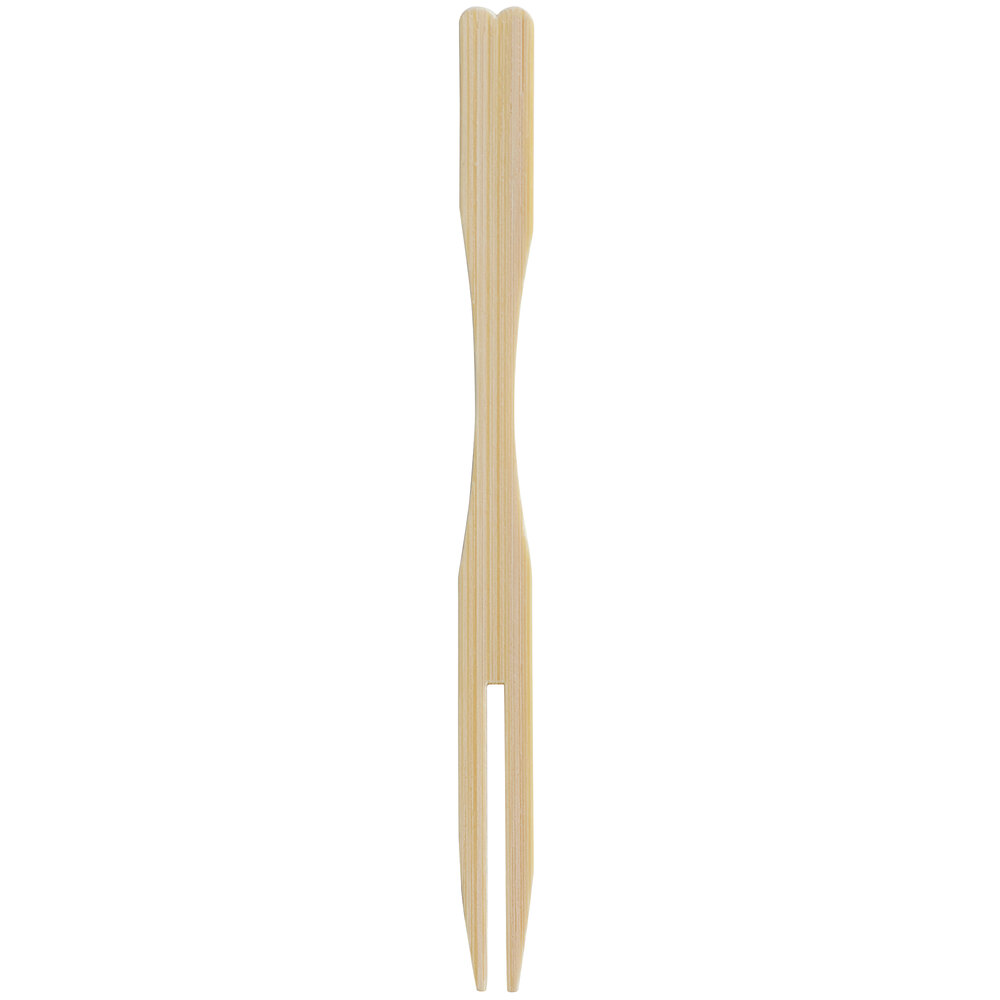 Choice Compostable 3 1/2" Bamboo Fruit Pick / Fork - 1,000/Case