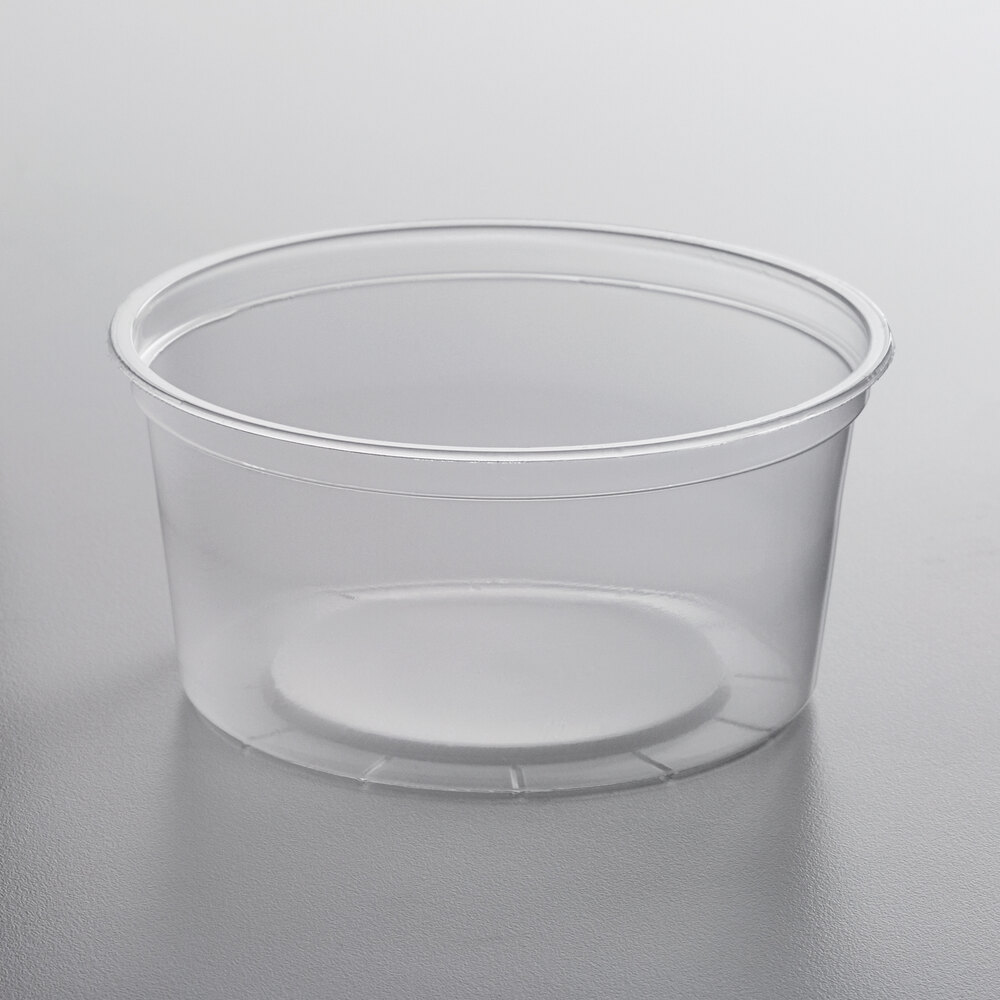 Choice 12 oz. Customizable Microwavable Translucent Round Deli Container - 500/Case