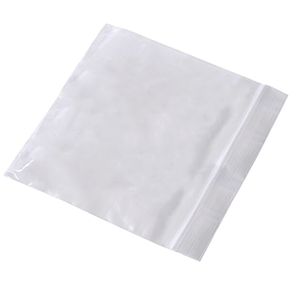 Choice 12" x 12" 4 Mil Clear LDPE Zip Top Bag - 500/Case