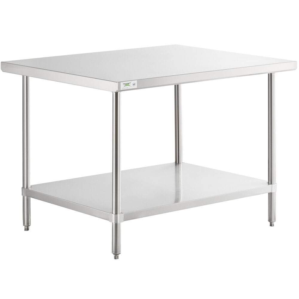 Regency 36" x 48" 16 Gauge Stainless Steel Commercial Work Table with Undershelf
