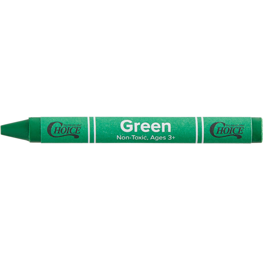 Choice Bulk Green Crayon - 1,000/Case