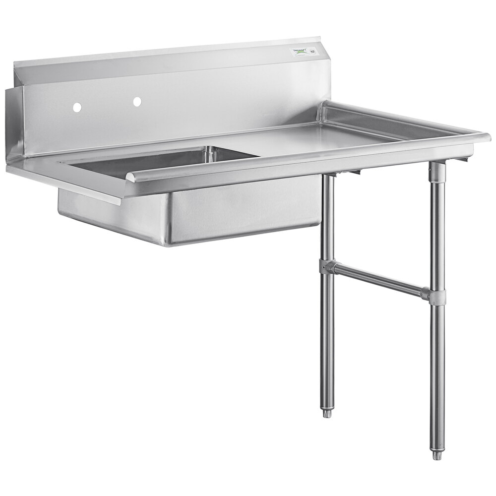 Regency 16 Gauge 4' Soiled / Dirty Dish Table - Right Drainboard
