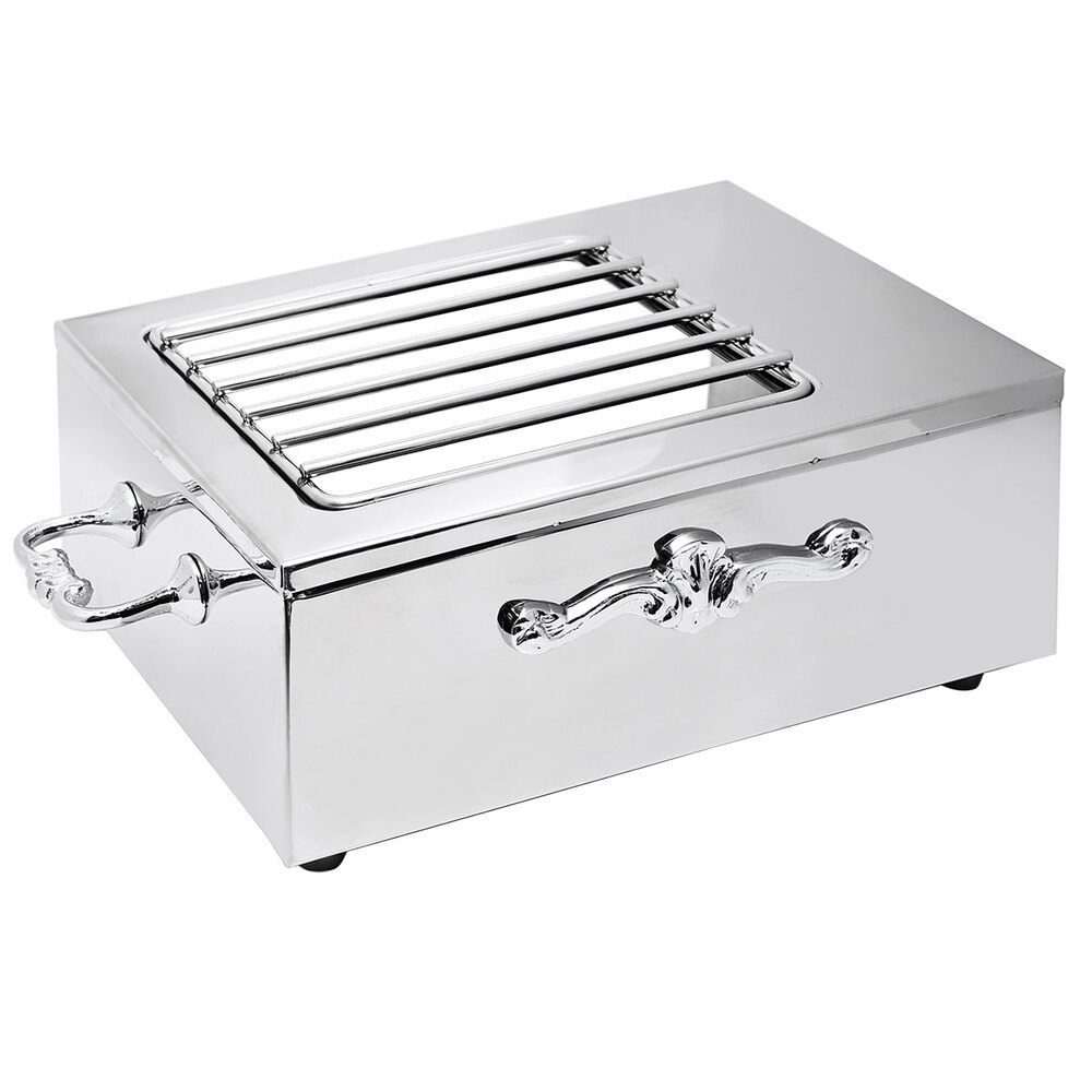 Eastern Tabletop 3265G-SS Stainless Steel Single Butane Stove Cover-Up with Grates