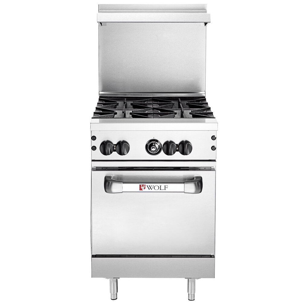 Wolf by Vulcan C24S-4BP Challenger XL Series Liquid Propane 24" Range with 4 Burners and Standard Oven - 143,000 BTU