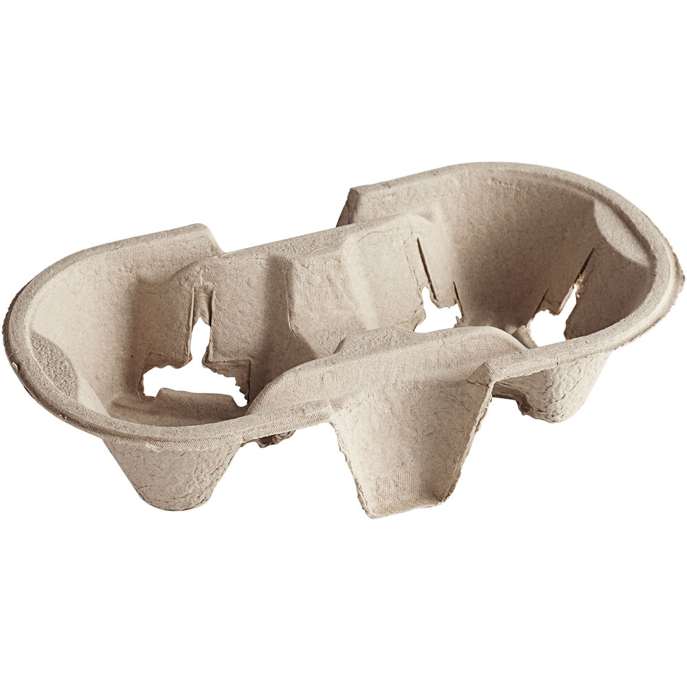 Choice Pulp Fiber 2 Cup Carrier - 75/Pack