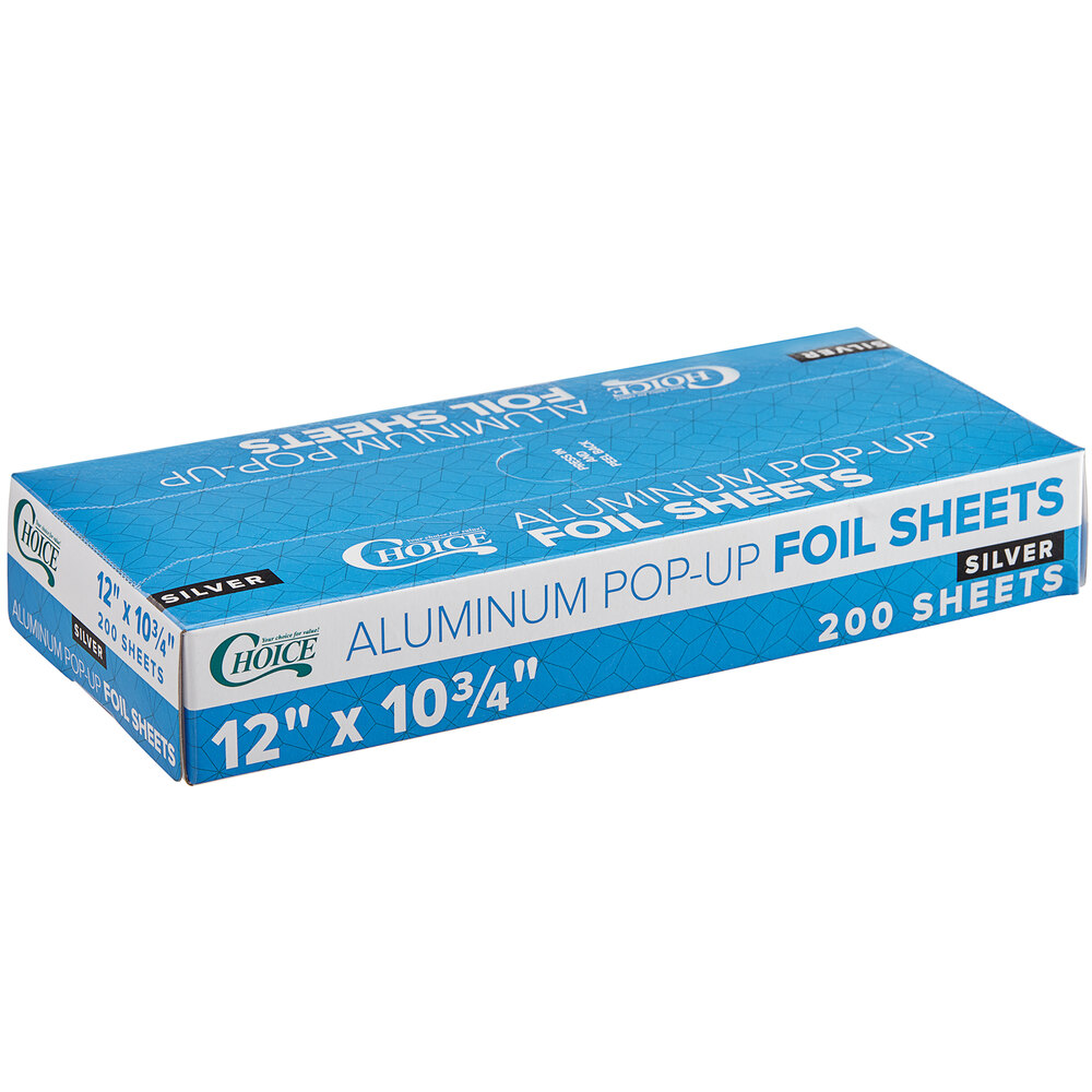 Choice 12" x 10 3/4" Food Service Interfolded Pop Up Foil Sheets - 2,400/Case