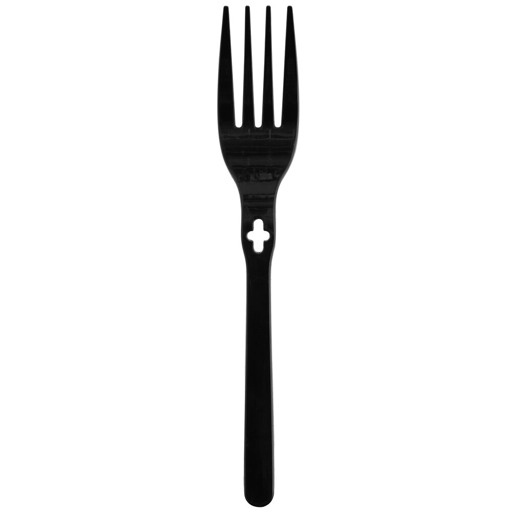 WeGo Black Polystyrene Fork Dispenser Refill - 1,000/Case
