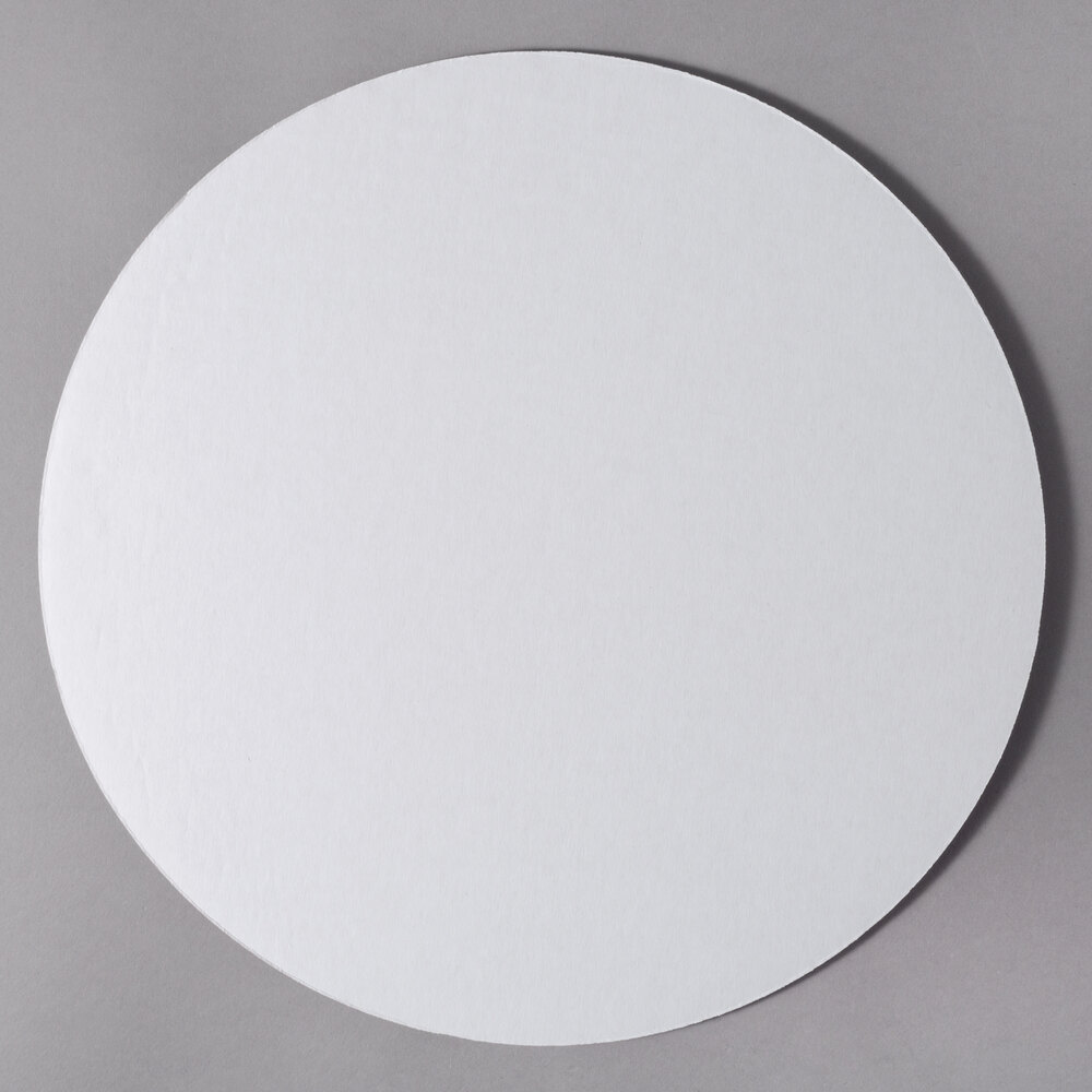 14" White Corrugated Pizza Circle - 25/Pack