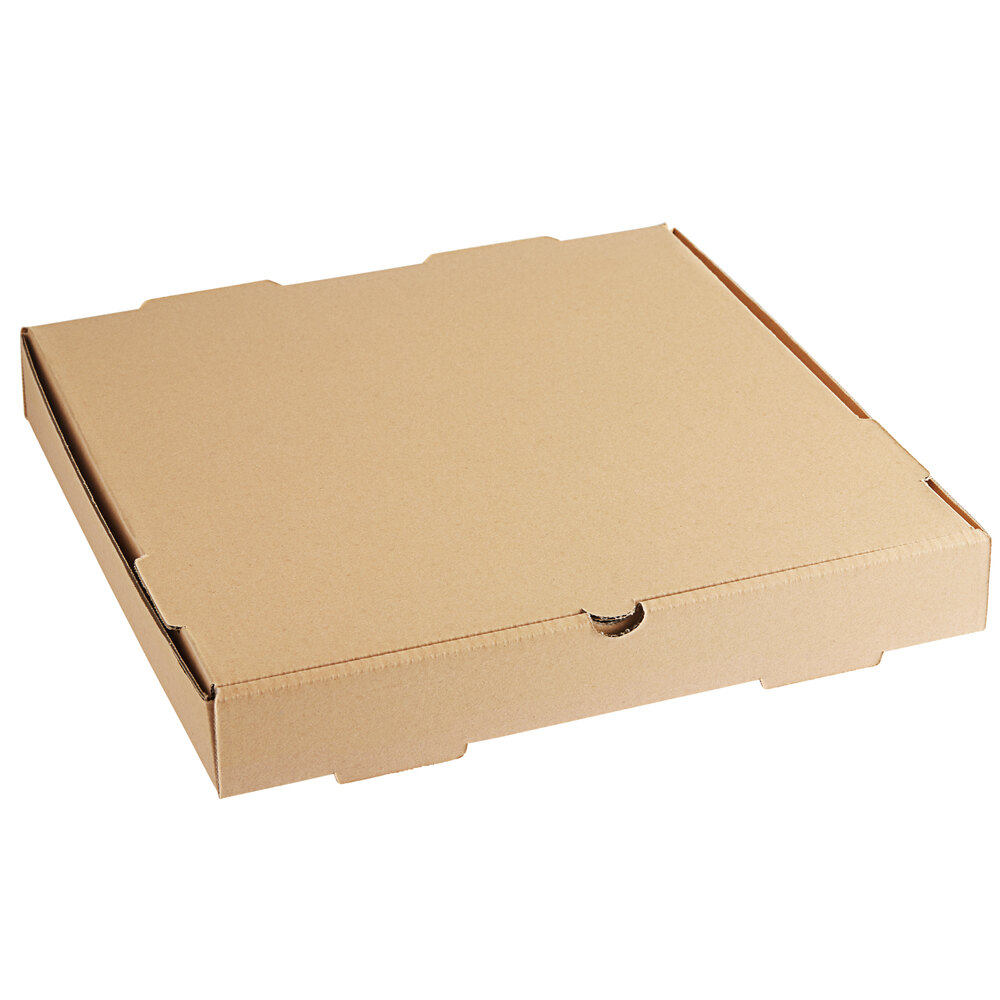 Choice 14" x 14" x 2" Kraft Corrugated Plain Bakery Box - 50/Bundle