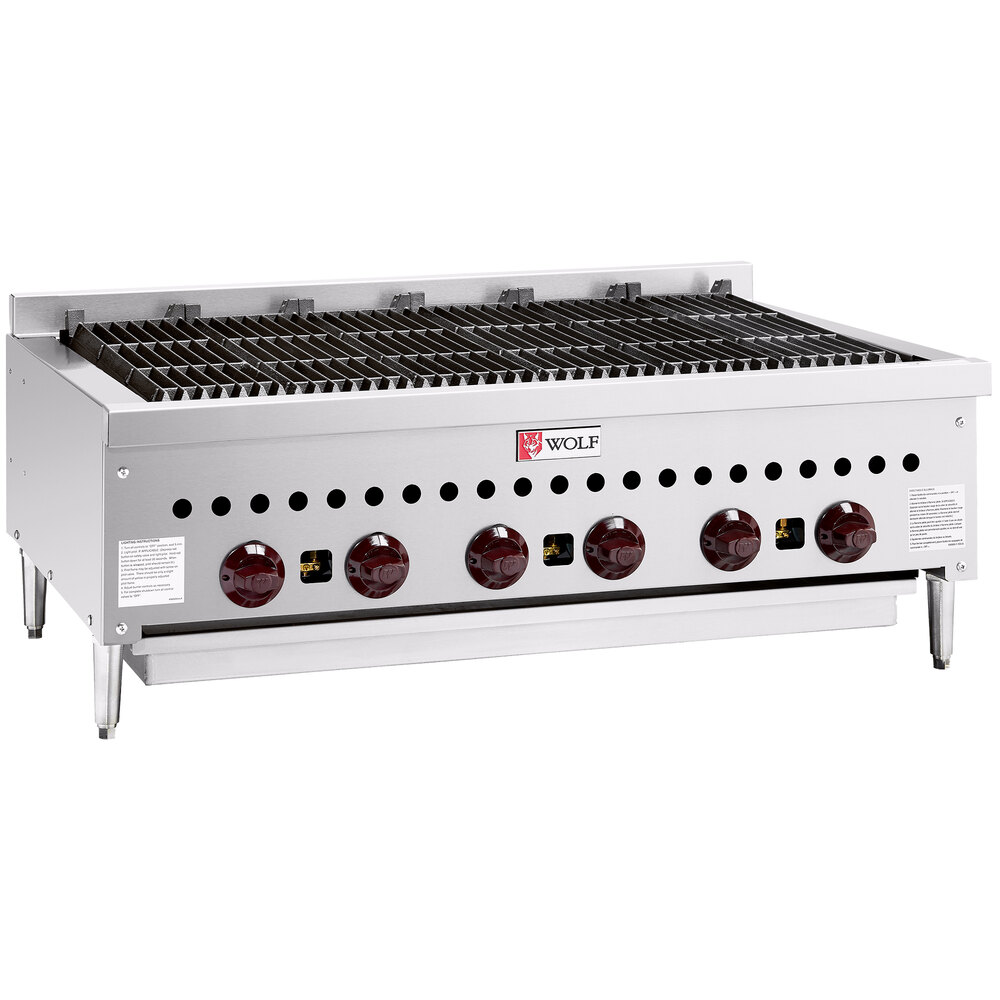 Wolf by Vulcan SCB36-LP Liquid Propane Low Profile 36" Radiant Gas Charbroiler - 87,000 BTU