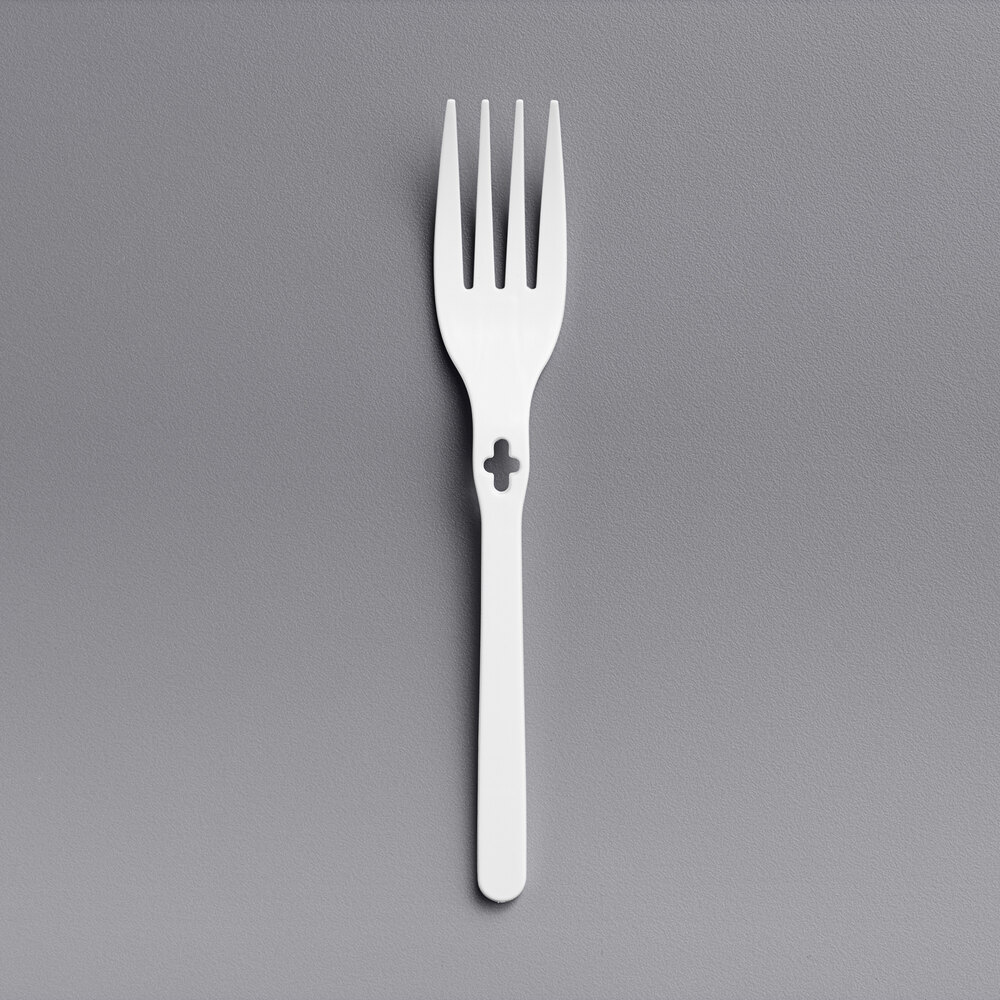 WeGo White Polypropylene Fork Dispenser Refill - 1,000/Case