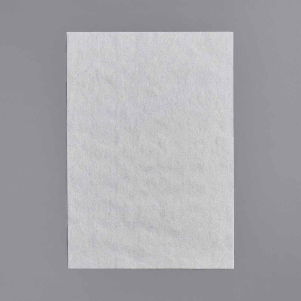 12 1/2" x 17 3/4" Flat Style Fryer Oil Filter Paper - 100/Case