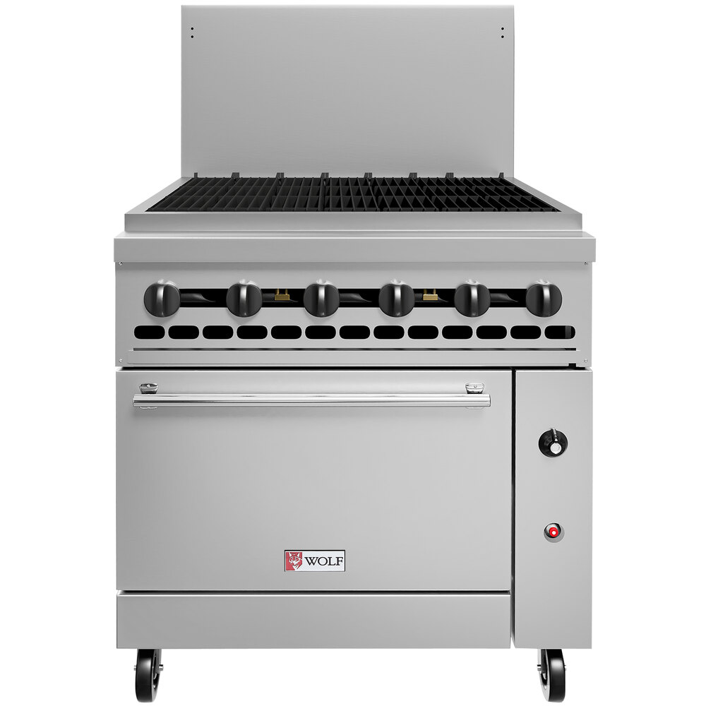 Wolf by Vulcan Challenger XL Series C36S-36CBP 36" Liquid Propane Charbroiler with Standard Oven Base