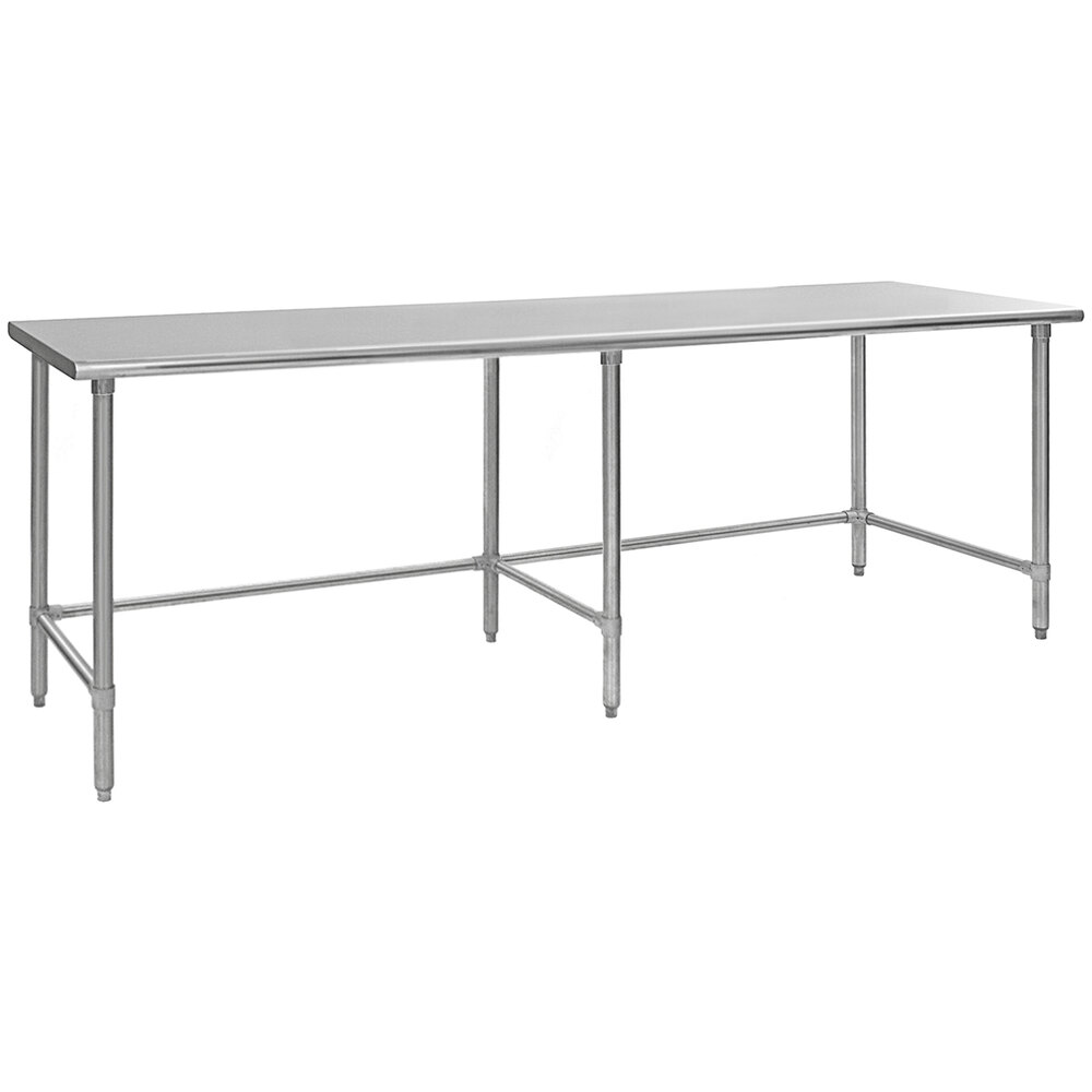 Eagle Group T30120GTE 30" x 120" Open Base Stainless Steel Commercial Work Table