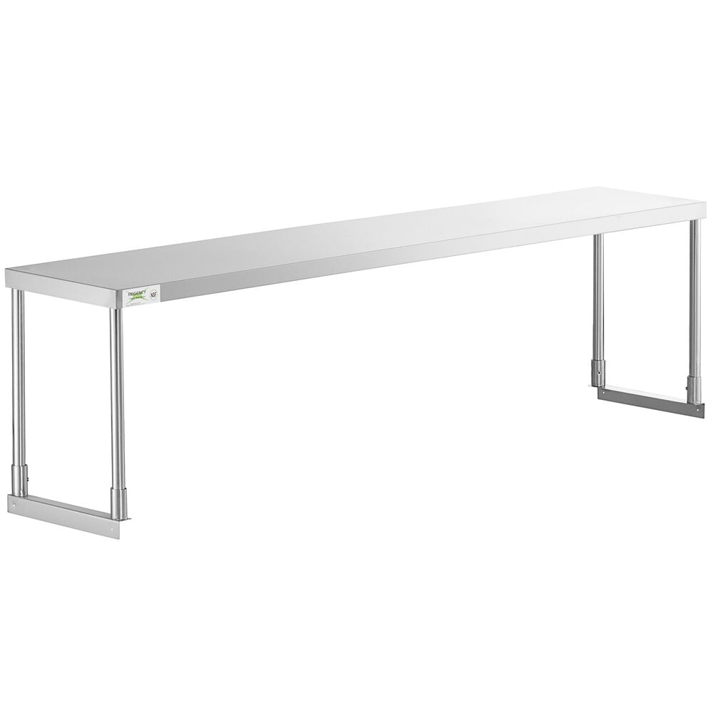 Regency Stainless Steel Single Deck Overshelf - 12" x 72" x 19 1/4"