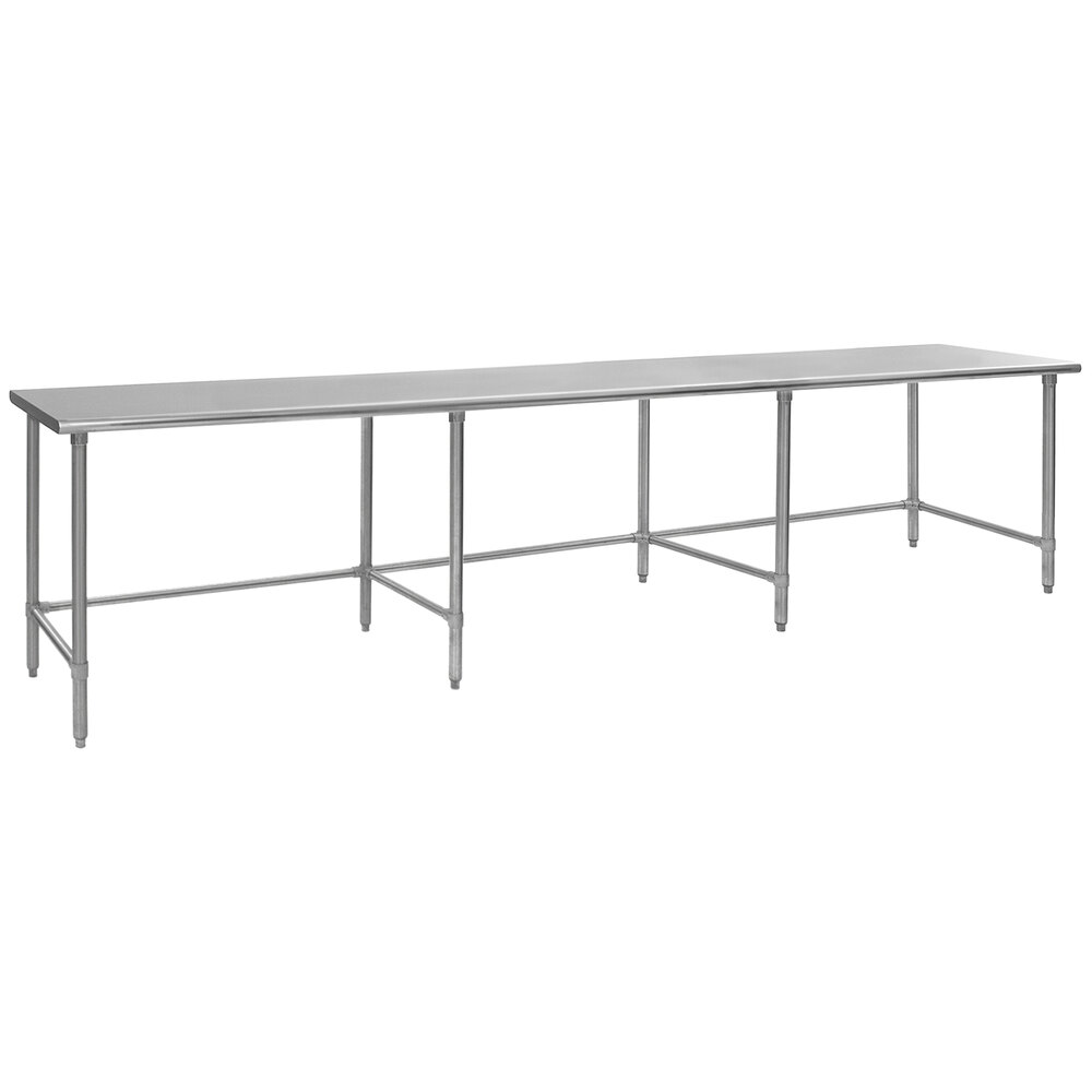 Eagle Group T30132GTEM 30" x 132" Open Base Stainless Steel Commercial Work Table