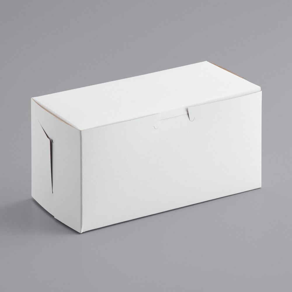 8" x 4" x 4" White Customizable Cupcake / Bakery Box - 250/Bundle