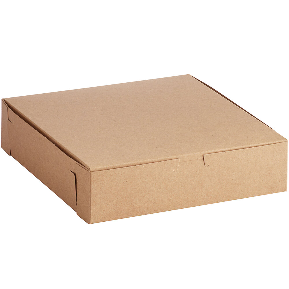 10" x 10" x 2 1/2" Kraft Pie / Bakery Box - 10/Pack