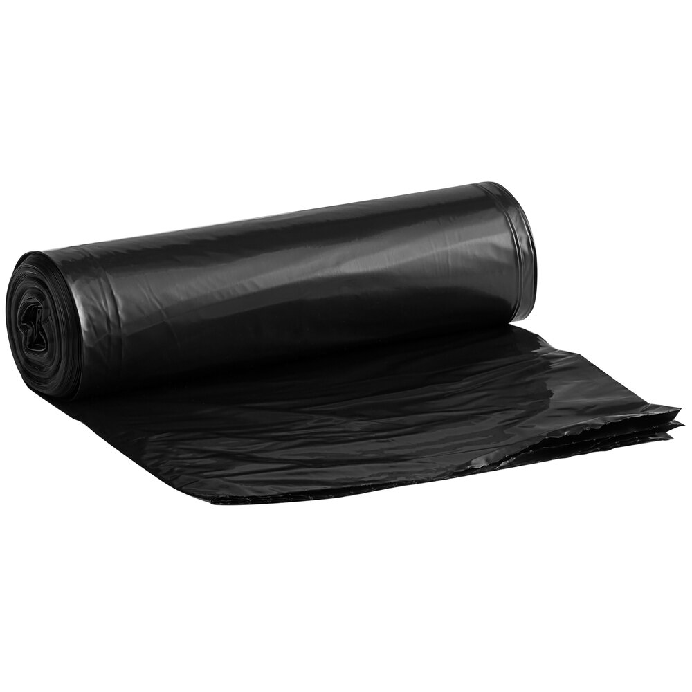 Lavex Li'l Herc 33 Gallon 0.75 Mil 33" x 39" Low-Density Standard-Duty Black Can Liner / Trash Bag - 250/Case