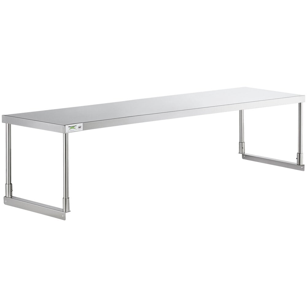 Regency Stainless Steel Single Deck Overshelf - 18" x 60" x 19 1/4"