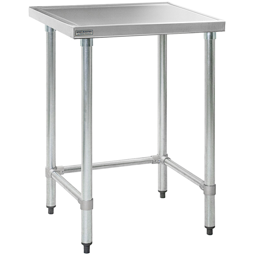 Eagle Group T2424GTEM 24" x 24" Open Base Stainless Steel Commercial Work Table