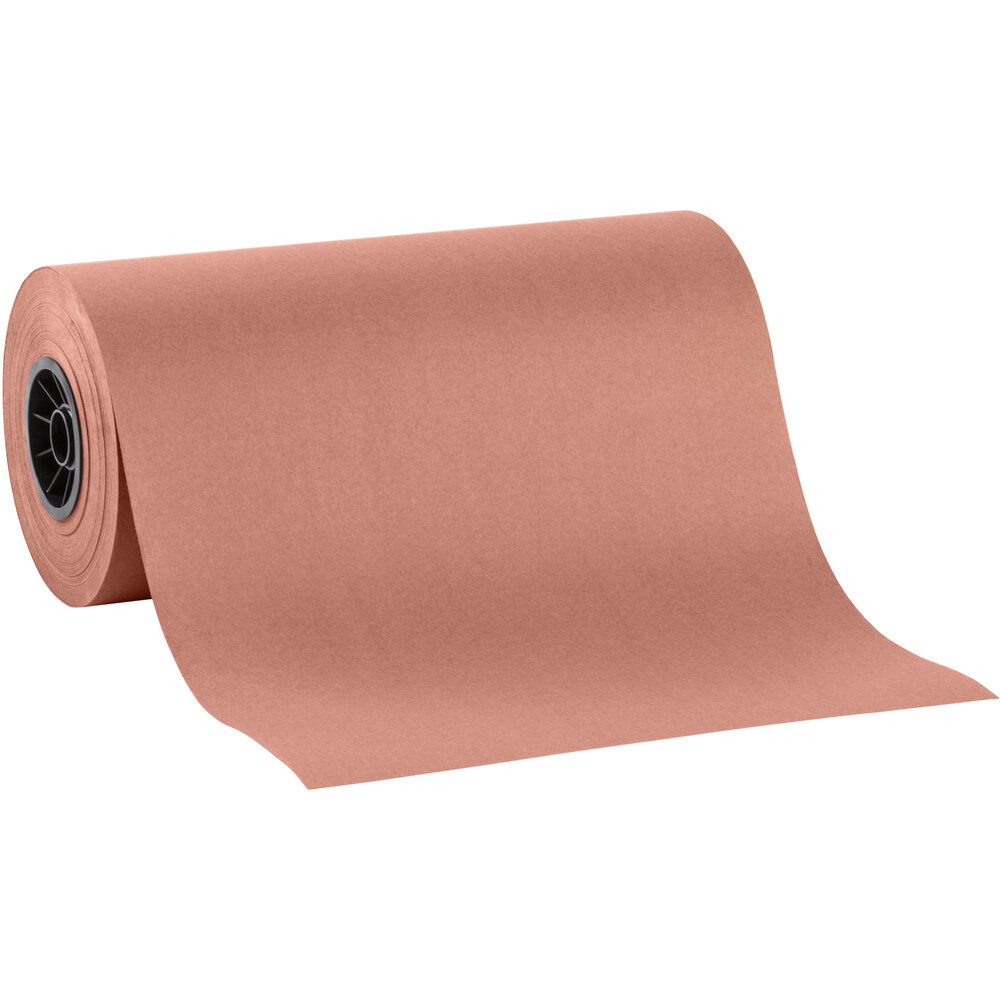 Choice 15" x 700' 40 lb. Pink / Peach Butcher Paper Roll