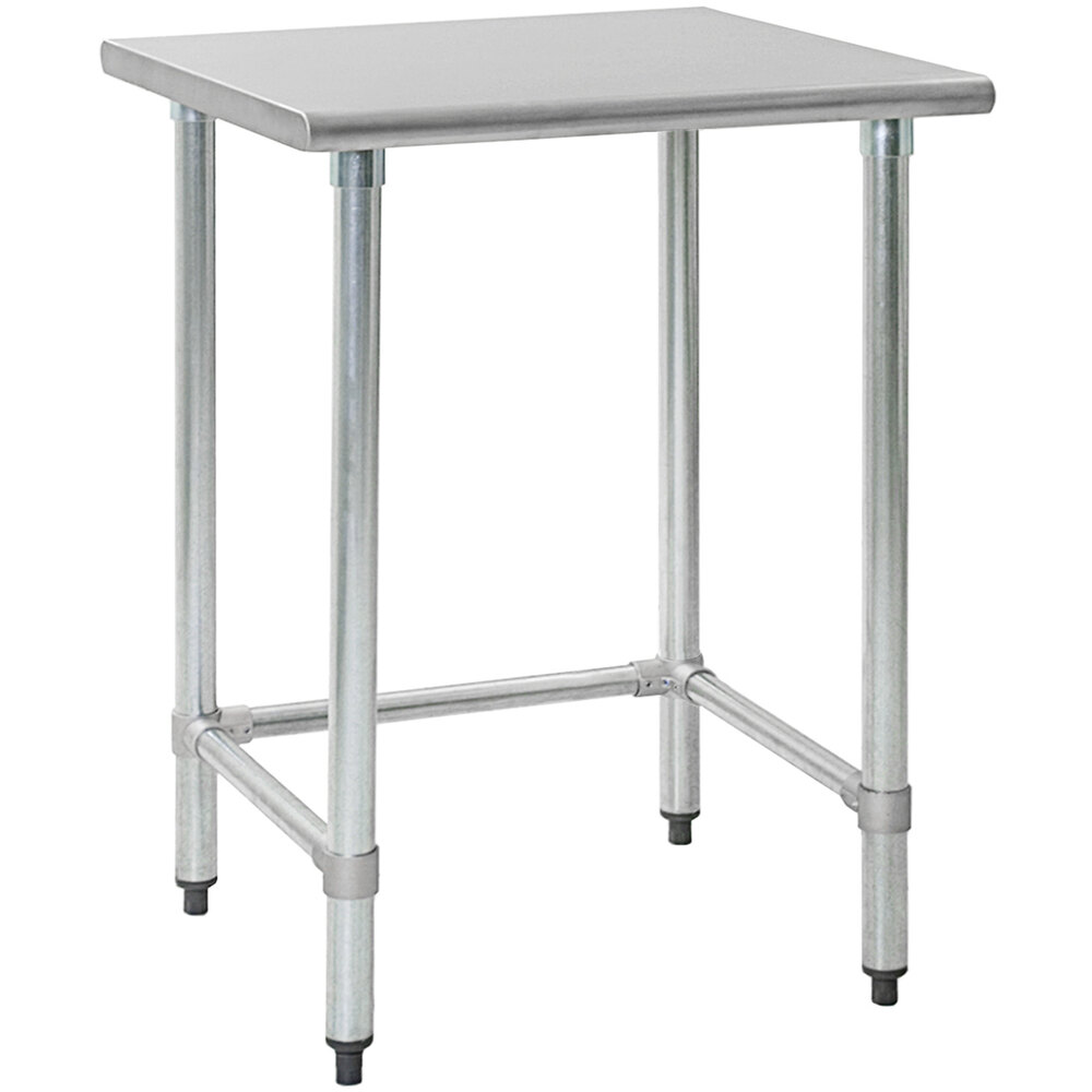 Eagle Group T3030GTEB 30" x 30" Open Base Stainless Steel Commercial Work Table