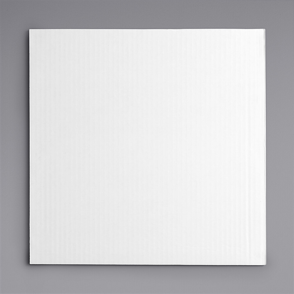 16" x 16" White Corrugated Square Cake / Pizza Board - 100/Case