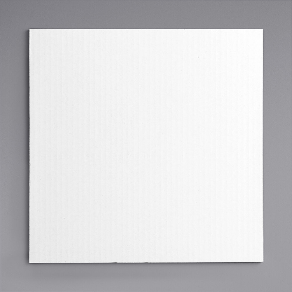 14" x 14" White Corrugated Square Cake / Pizza Board - 100/Case