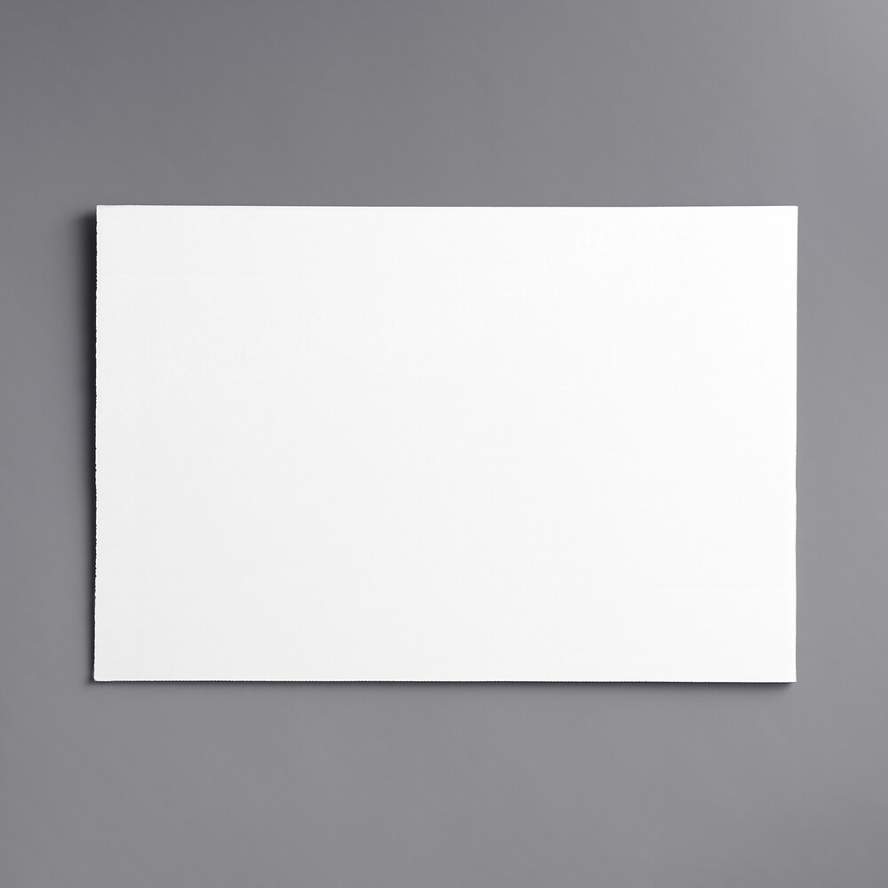 25" x 17" White Double-Wall Corrugated Full Sheet Cake Board - 30/Case