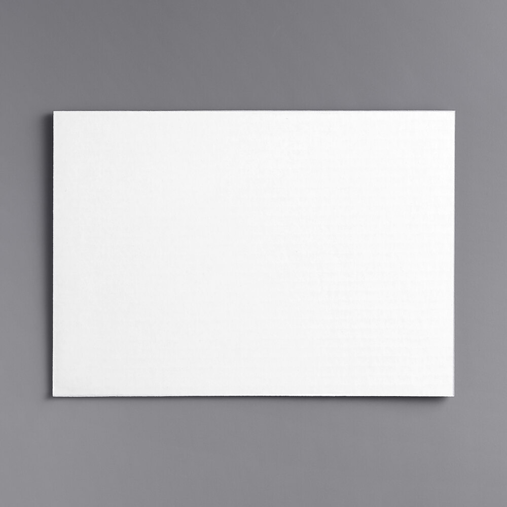14" x 10" White Double-Wall Corrugated 1/4 Sheet Cake Pad - 50/Case