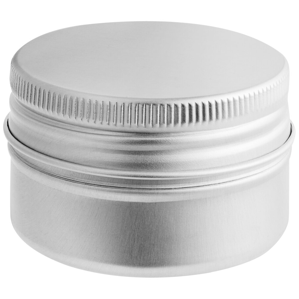 30 mL Silver Tin with Ribbed Screw Top - 1,800/Case
