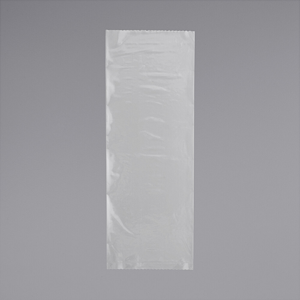 3" x 8" Disposable Plastic Silverware Bag - 1,750/Roll
