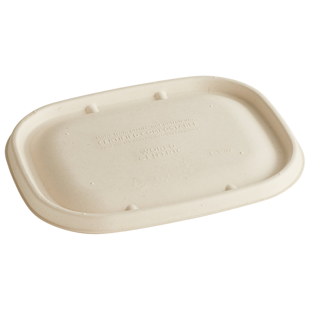 World Centric 20-48 oz. Compostable Fiber Lid - 400/Case