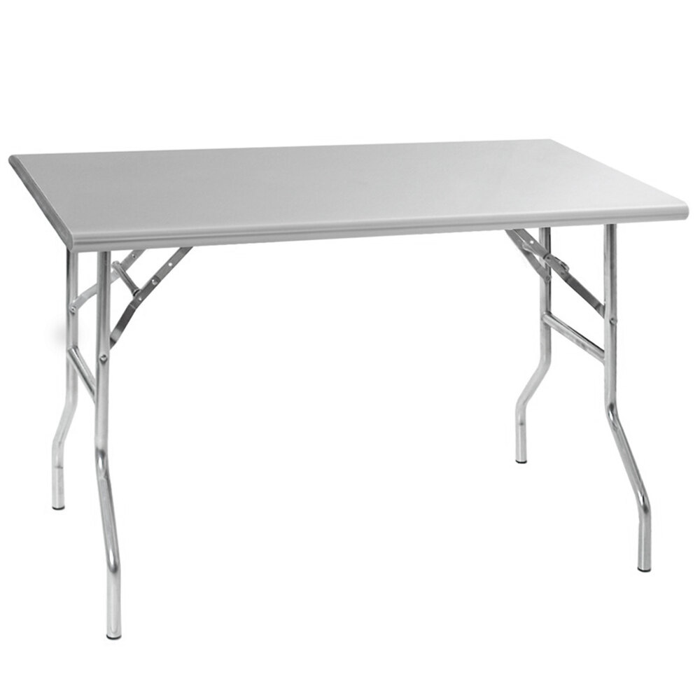 Eagle Group T2460F 24" x 60" Stainless Steel Lok-n-Fold Open Base Table