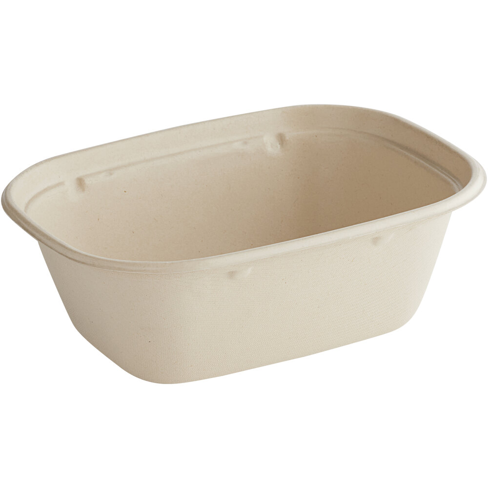 World Centric 44 oz. PLA Lined Compostable Fiber Box - 400/Case