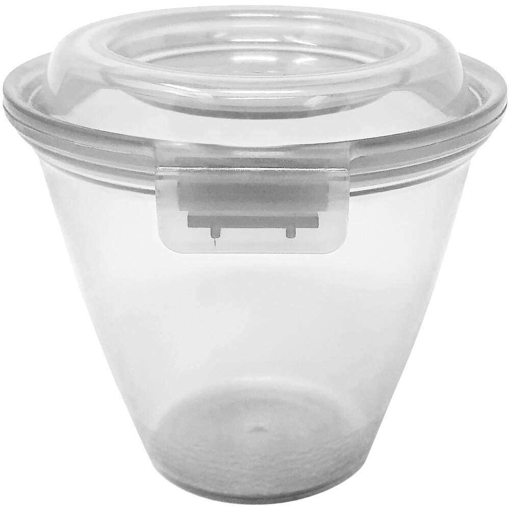 GET Eco-Takeouts 12 oz. Clear Reusable Side Dish Container with Lid - 24/Case